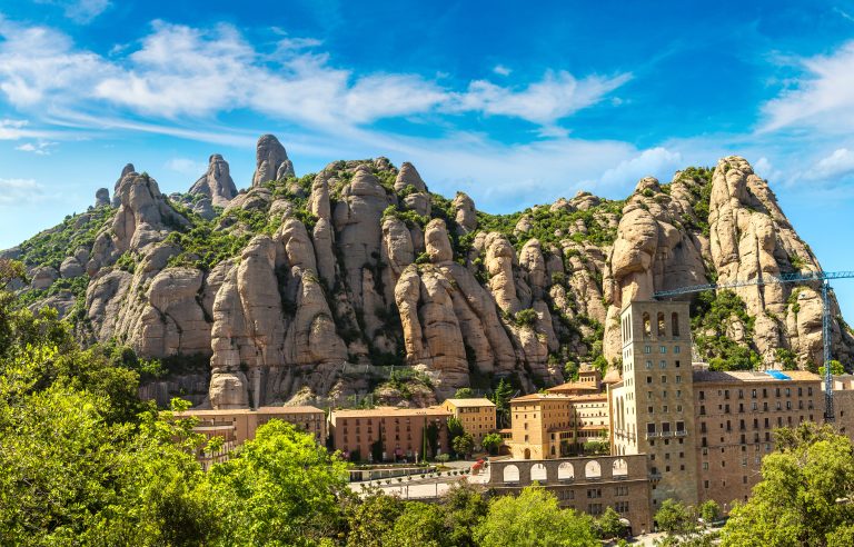 Santa,Maria,De,Montserrat,Abbey,In,Monistrol,,In,A,Beautiful