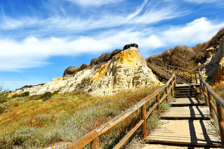 Cliff,Of,Asperillo,And,Cuesta,Maneli,In,Mazagon,Beach,,Very