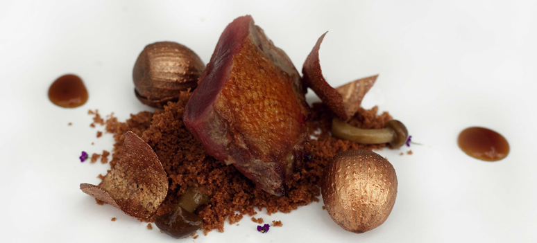 Pigeon deuxelle and truffle