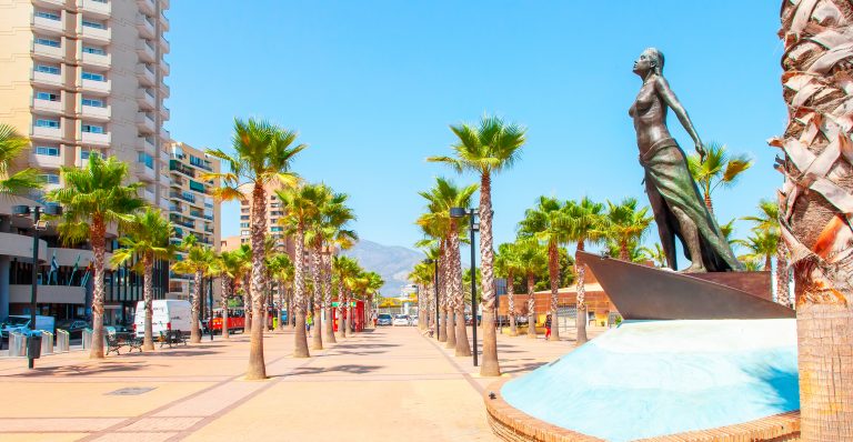 Fuengirola,Town,Seafront,Promenade,Alley,,Spain,Photo,,Costa,Del,Sol