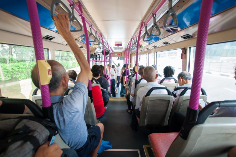 Inside,Bus,With,Many,Passenger,View,From,The,Back