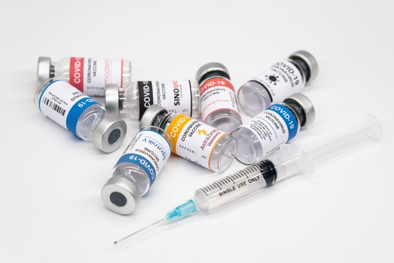 Treviso,,Italy.,April,14,,2021.,Covid,19,Vaccine,Bottles,With