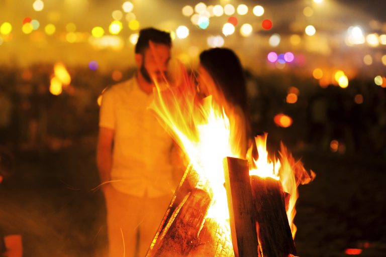 Saint,John,Bonfires,In,Coruna,,Galicia,,Feast,Of,International,Tourist