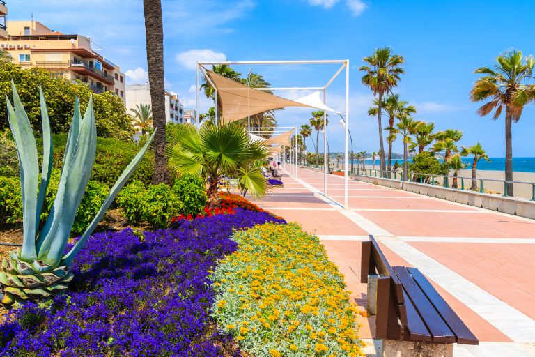 Flowers,On,Beach,Promenade,In,Estepona,Town,On,Costa,Del