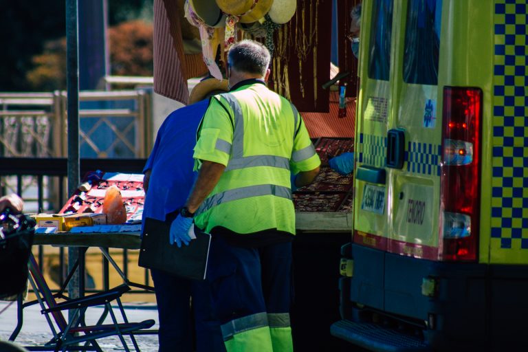 Seville,Spain,July,04,,2021,Ambulance,In,The,Streets,Of