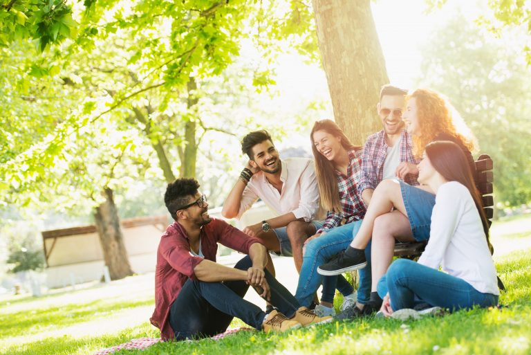 Group,Of,Young,People,Having,Fun,Outdoors