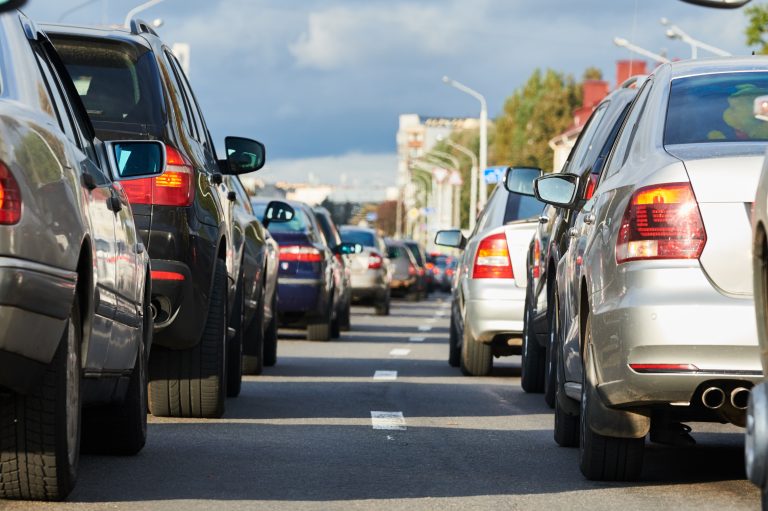 Traffic,Jam,Or,Automobile,Collapse,In,A,City,Street,Road