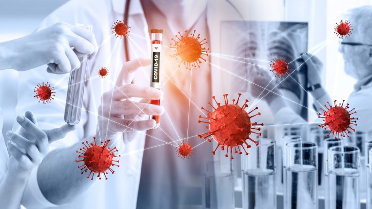 Coronavirus,Covid-19,Medical,Test,Vaccine,Research,And,Development,Concept.,Scientist