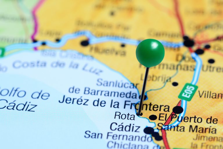 Rota,Pinned,On,A,Map,Of,Spain