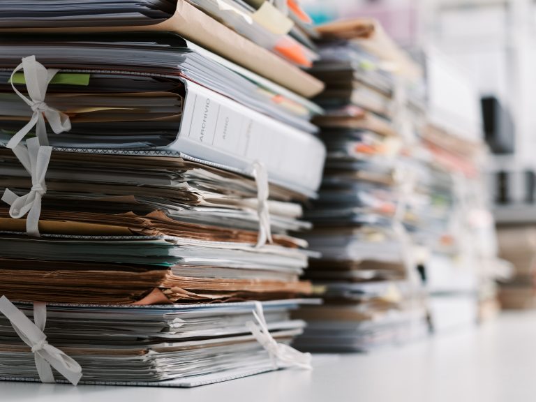 Stacks,Of,Paperwork,And,Files,In,The,Office:,Work,Overload,