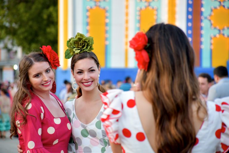 Seville,,Spain,-,April,21,,2018:,Girls,At,The,Annual