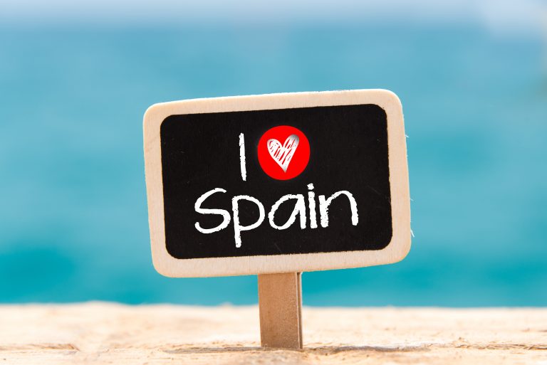 I,Love,Spain,By,Hand,On,A,Blackboard,On,The
