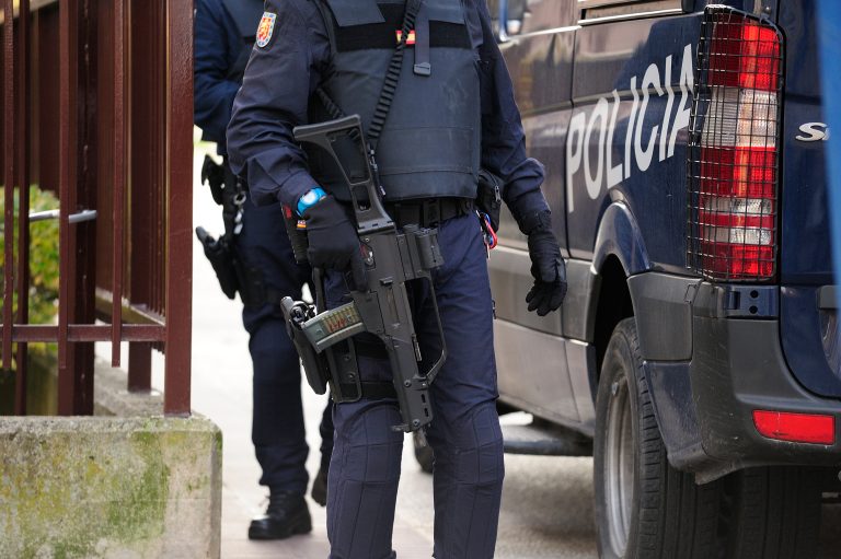 Vitoria-gasteiz,,Alava,,Spain;,12-17-2018.,Sgents,Of,The,Spanish,National,Police