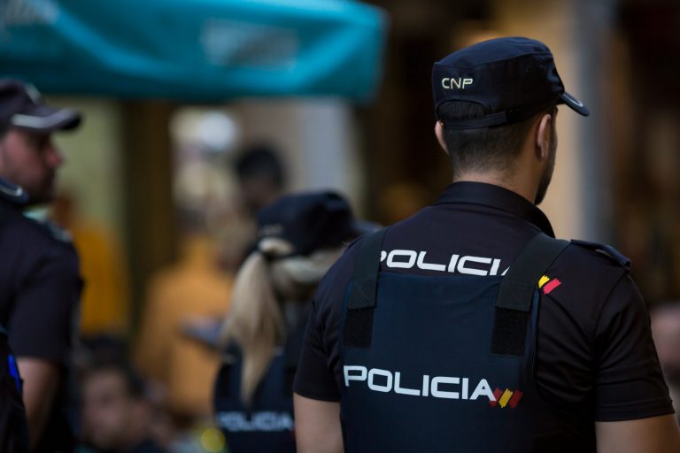 Several,Agents,Of,The,National,Police,In,A,Protest,Against