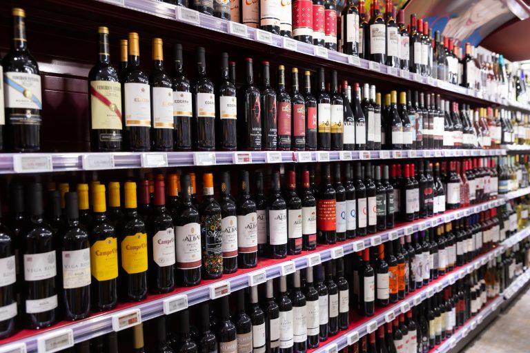 Barcelona,,Spain,-,November,7,,2019:,Bottles,Of,Wine,On