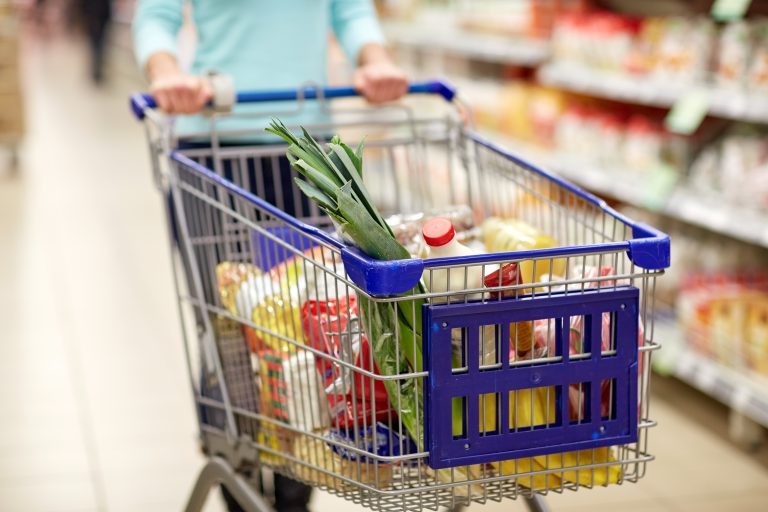 Consumerism,And,People,Concept,-,Woman,With,Shopping,Cart,Or