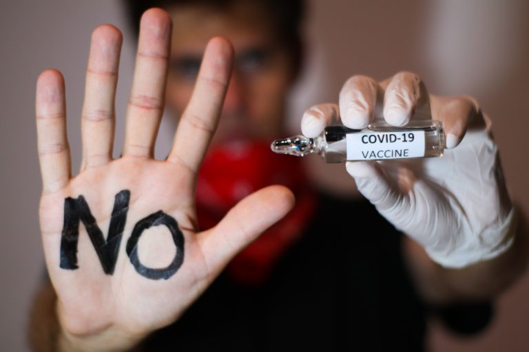 A,Anti,Vax,Or,Anti,Vaccine,Protests,Against,The,New