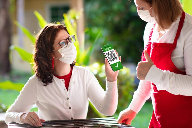 Digital,Covid-19,Vaccination,Certificate,On,Mobile,Phone.,Coronavirus,Vaccinated,People