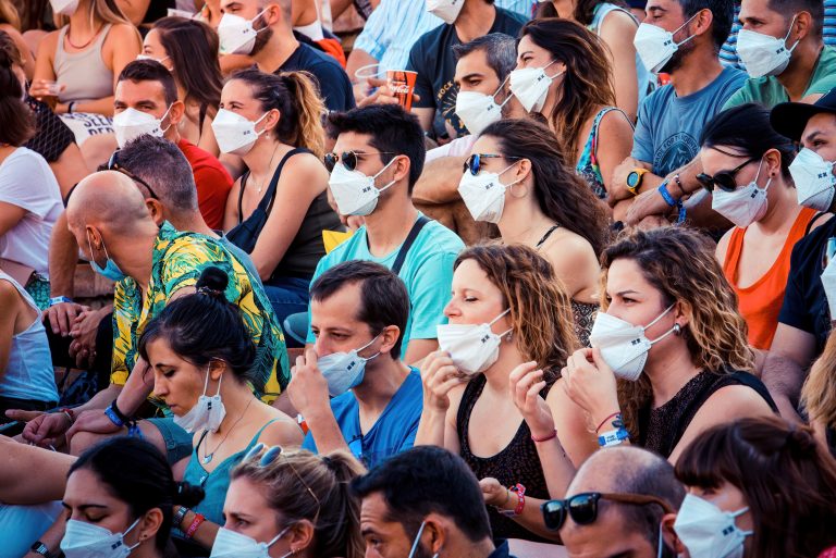 Barcelona,-,Jul,10:,People,Have,Fun,,Wearing,Masks,To