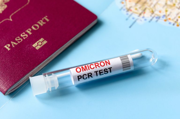 Omicron,Covid-19,Variant,,Test,And,Travel,Concept,,Kit,For,Corona
