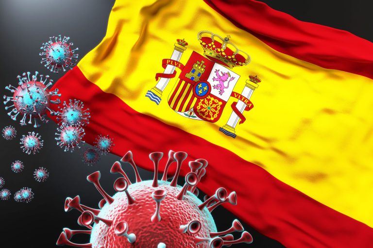 Spain,And,The,Covid,Pandemic,-,Corona,Virus,Attacking,National