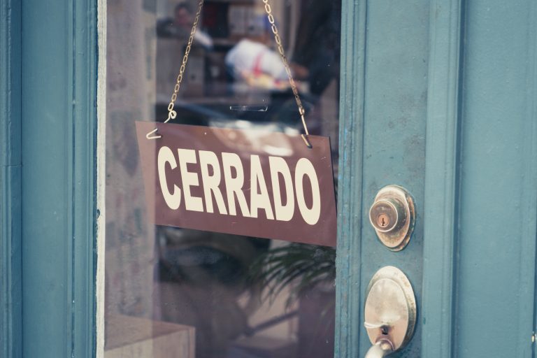 Cerrado,(closed),Sign,On,Door,-,Spanish,Word,"cerrado",(closed)