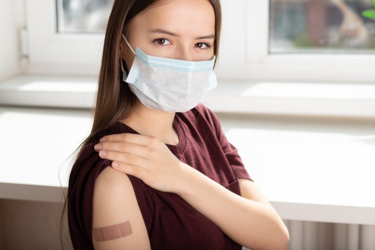 Vaccination,Of,Teenagers,From,Covid-19,,A,Young,Girl,After,Inoculation
