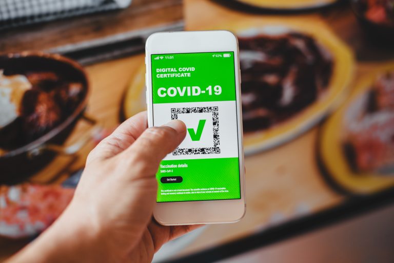 Covid,Digital,Certificate.,Digital,Health,Passport,Application,On,The,Mobile