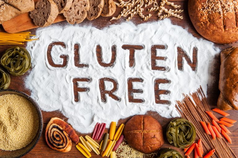 "gluten,Free",Inscription,On,The,Flour,Background,On,The,Vintage