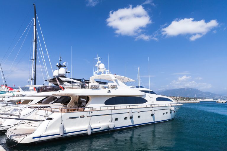 Luxury,Yachts,Are,Moored,In,Marina,Of,Ajaccio,,Corsica