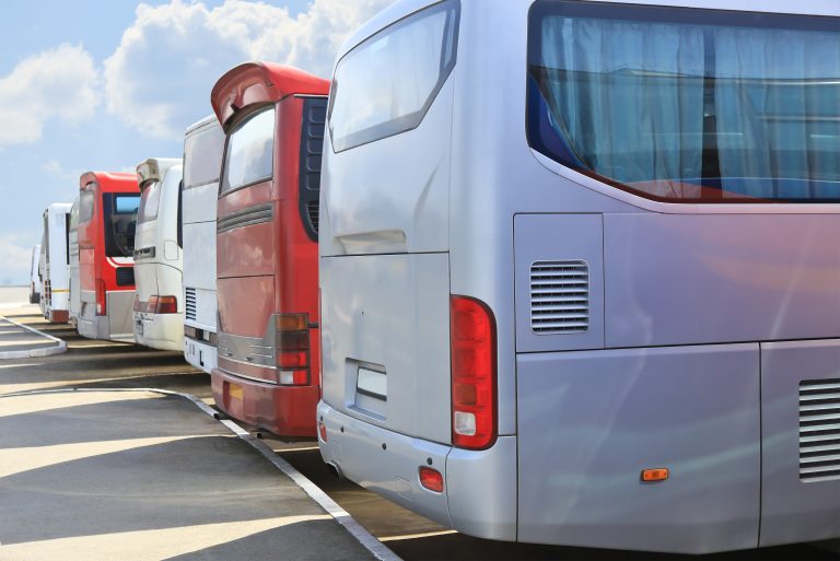 Bus,Station,With,The,Parked,Buses