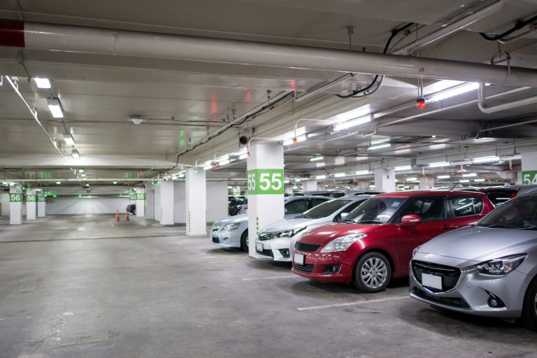 Car,In,Parking,Background,In,Thailand