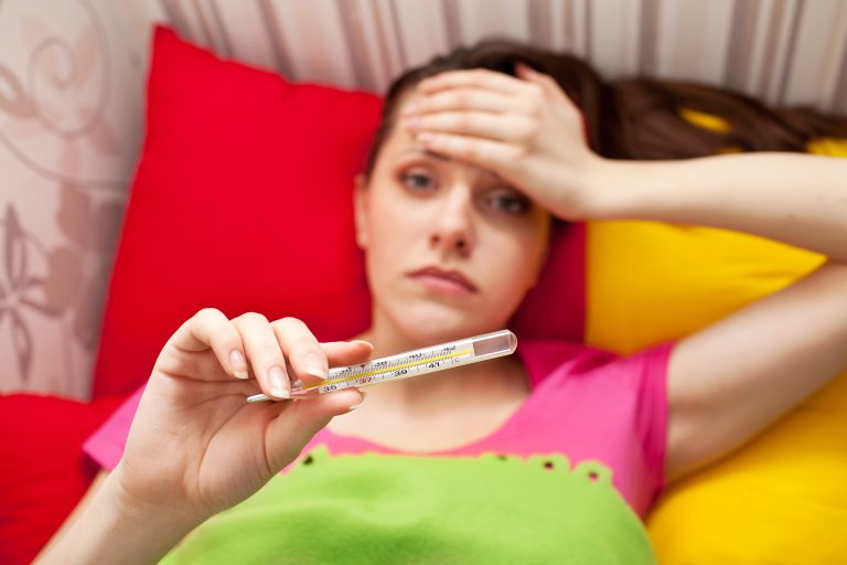 She,Shows,A,Thermometer