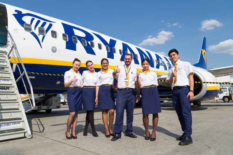 Boryspil,,Ukraine,-,September,03,,2018:,Ryanair,Flight,Attendants,,Cabin