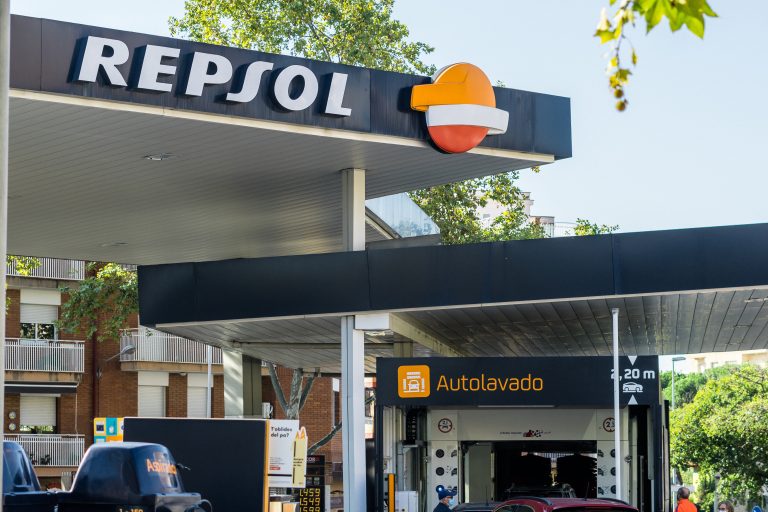 Barcelona,,Spain,-,October,16,,2021.,Repsol,Gas,Station,,Spanish