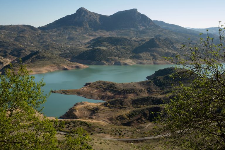 Turquoise,Water,Of,Big,Water,Reservoir,In,Andalusia,,Spain