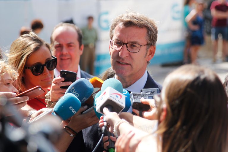 Santiago,De,Compostela-spain.,Press,Conference,Of,Alberto,Nuñez,Feijoo,,President