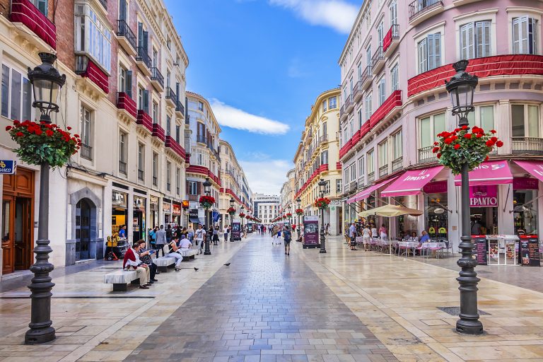 Malaga,,Spain,-,June,4,,2018:,Pedestrian,Larios,Street,(calle