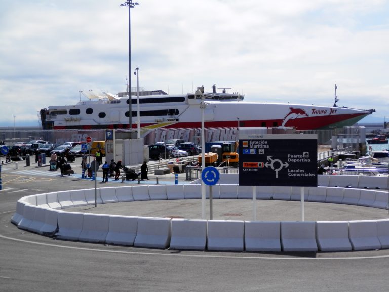Tarifa,,Spain,-,March,31,,2019:,Fast,Ferry,To,Tangier,