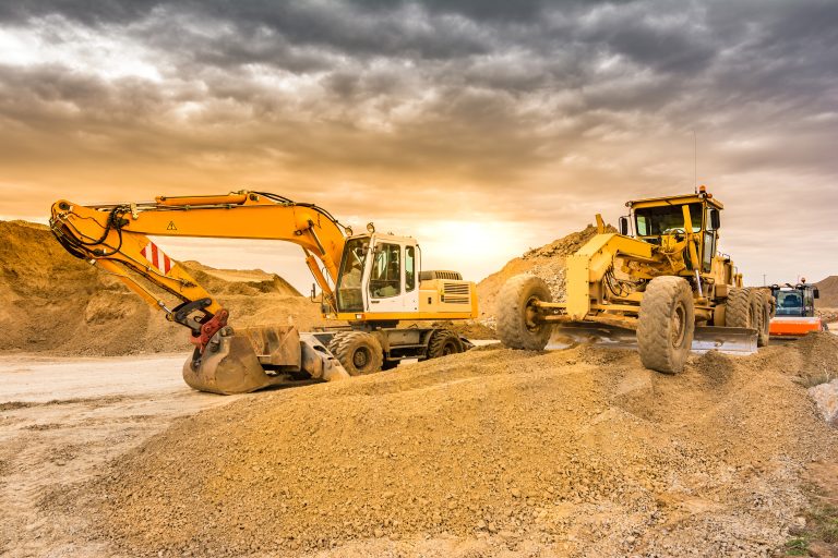 Land,Movement,In,The,Construction,Site,Of,A,Motorway,In