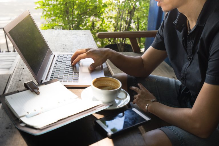 Smart,Asian,Man,Digital,Nomad,Sit,And,Working,On,Freelance