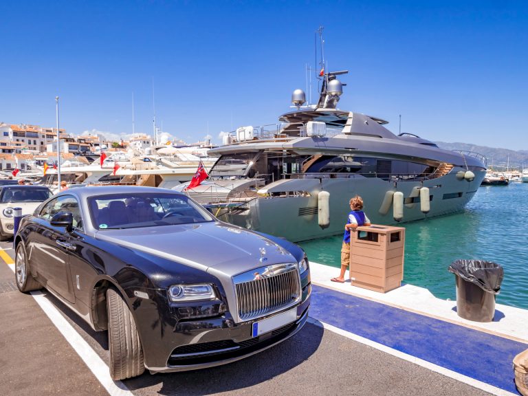 Malaga,,Spain,,Circa,August,2018.,Rolls-royce,Car,Next,To,A