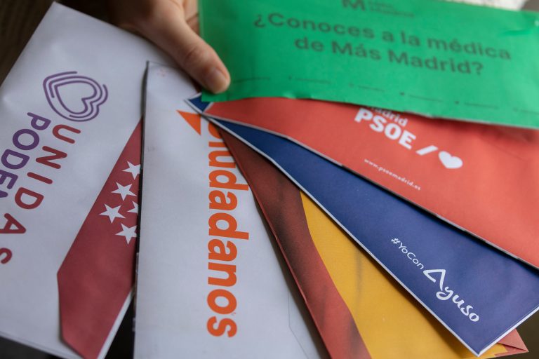 Madrid,,Spain,-,April,27,,2021:,Electoral,Propaganda,,Political,Campaign