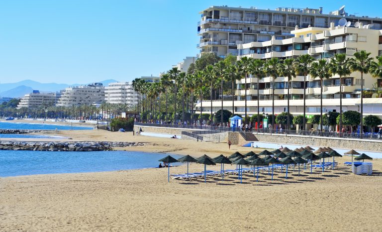 Marbella,,Spain,-,March,13:,View,Of,Venus,Beach,On