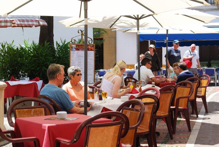 Marbella,,Spain,-,May,26,,2008,-,Tourists,Relaxing,At