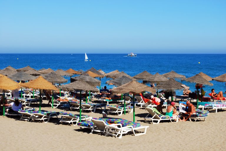 Benalmadena,,Spain,-,September,04,,2009,-,View,Of,Tourists