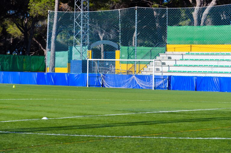 Goal,Post,,Football,Soccer,Goal,Realistic,Sports,Equipment,And,Stadium.