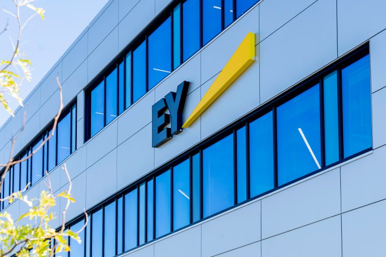 Waterloo,,Ontario,,Canada-september,30,,2019:,Sign,Ey,On,The,Building