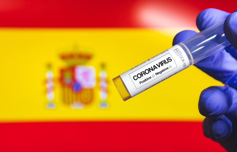 Glass,Test,Tube,With,A,Coronavirus,Covid-19,Label,,With,The