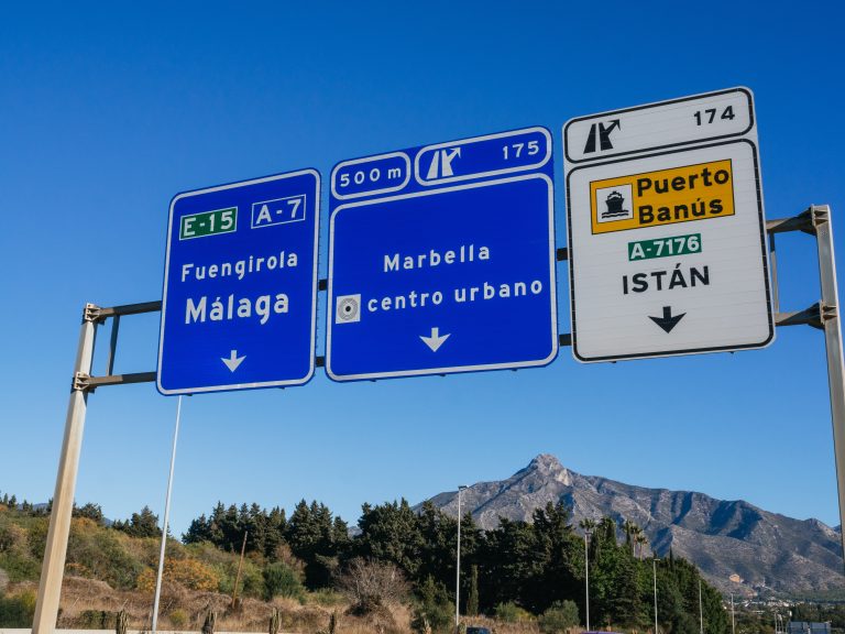 Traffic,Sign,Of,The,Highway,Of,The,Costa,Del,Sol,